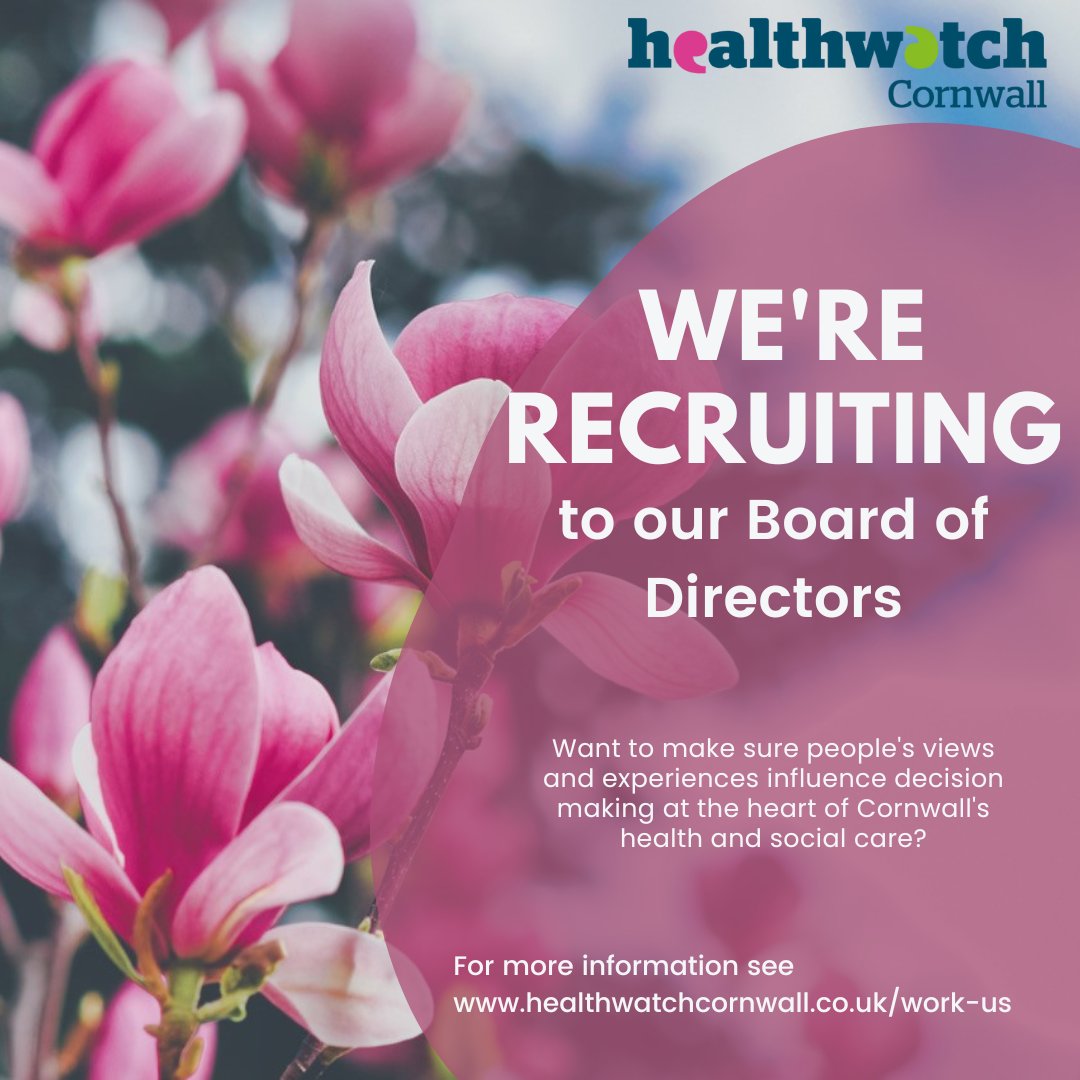 We're looking for a Vice Chair and Directors for our Board