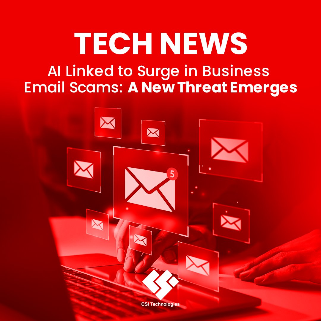 csicxt's tweet image. The rise of generative artificial intelligence tools, like ChatGPT, has unveiled a concerning trend - an alarming surge in sophisticated email scams targeting businesses and their financial assets.👩🏽‍💻

#ai #chatgpt #cyberthreads #emailscams
