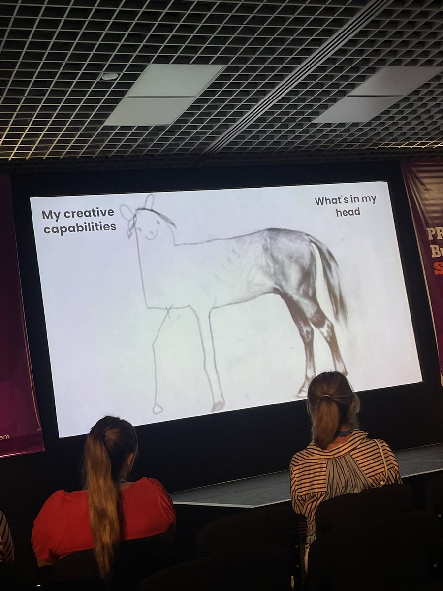 Top tier talk from <a href="/Copozade/">Luke Cope</a> at #brightonSEO on how to use the same process as AI to come up with creative ideas - insightful and very, very funny. 10/10 would watch again.