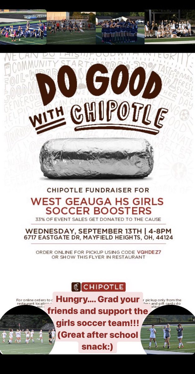 TODAY!!! 4-8 pm at the Mayfield Heights location.