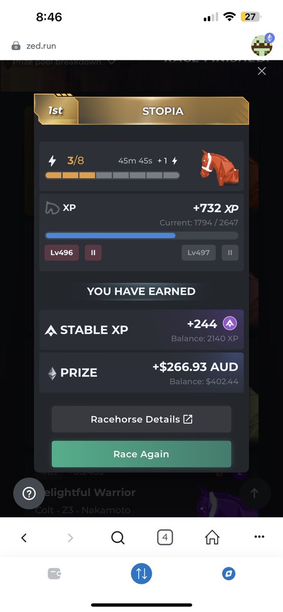 QLDRacingClub's tweet image. How good are these sit &amp;amp; go’s! 

2nd horse I entered &amp;amp; BANG ! 

#welcomebackZED