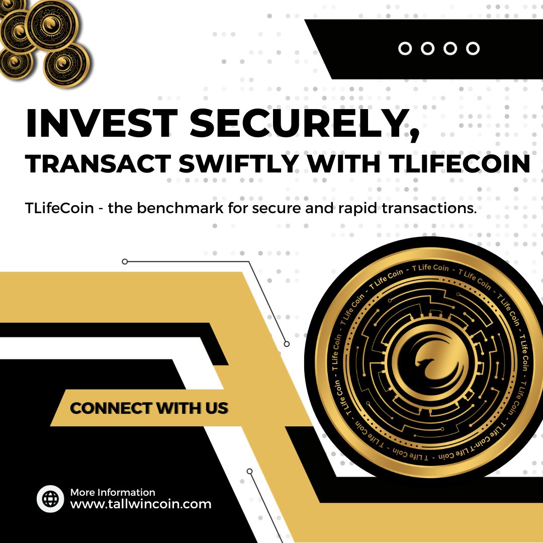 TLifeCoin's tweet photo. Invest securely and transact swiftly with TLifeCoin - setting the standard for secure, rapid transactions in the digital age. 🚀💳
#TLifeCoin #SecureInvesting #SwiftTransactions https://t.co/k1mBDY7hsN