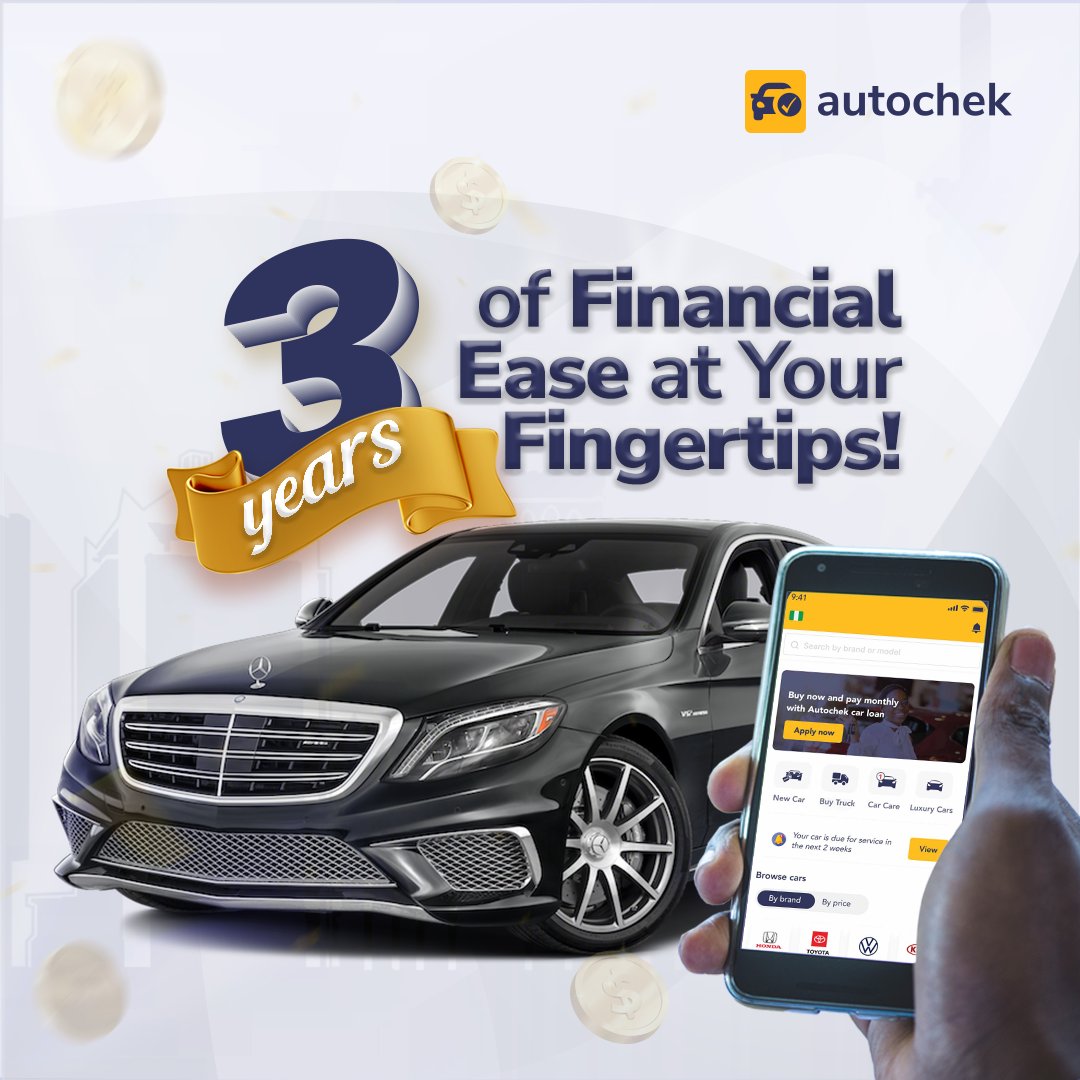 It's been an incredible journey, and this month, we mark a significant milestone as Autochek Africa celebrates its 3rd anniversary as an Automotive Technology Company making car ownership more accessible across Africa.

#HappyAnniversary #Autochek #VehicleFinance #DrivingDreams