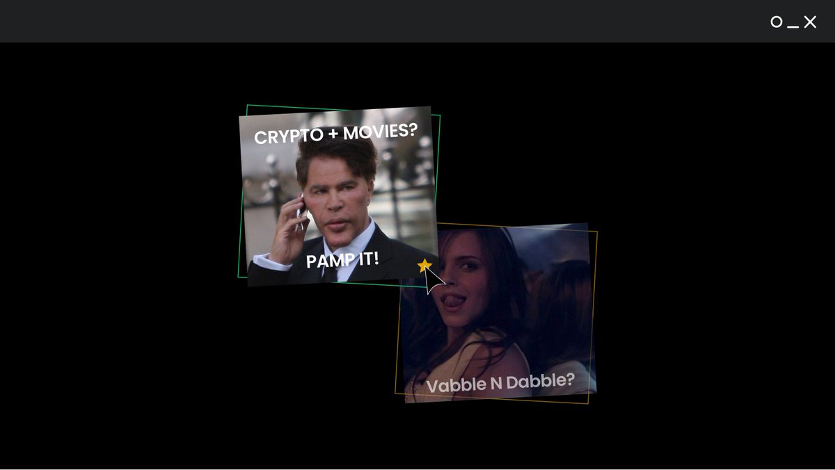 VabbleApp's tweet photo. MEME COMP!

Prize: your MEME on our streaming service website for launch.

MEME Theme: Movies & Crypto (see examples).

Submissions: Need to be submitted by Friday 15th

How are the winners selected? - MEMEs with the most reactions win! (Discord).

Requirements: MEME Images must be 220 x 195. You must include Twitter (X) handle in your submission.

Submit in the comments below this tweet or on our discord.