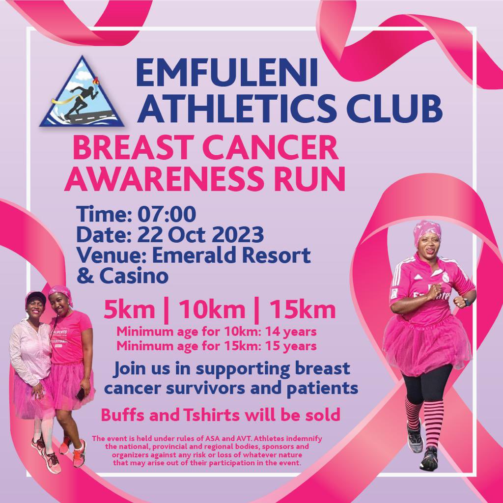Emfuleni_AC's tweet photo. Come and join us as we raise awareness for Breast Cancer.This is very close to my heart because I’m a survivor and early detection saved my life🩷🩷🩷 https://t.co/fOUoaDqH8j
