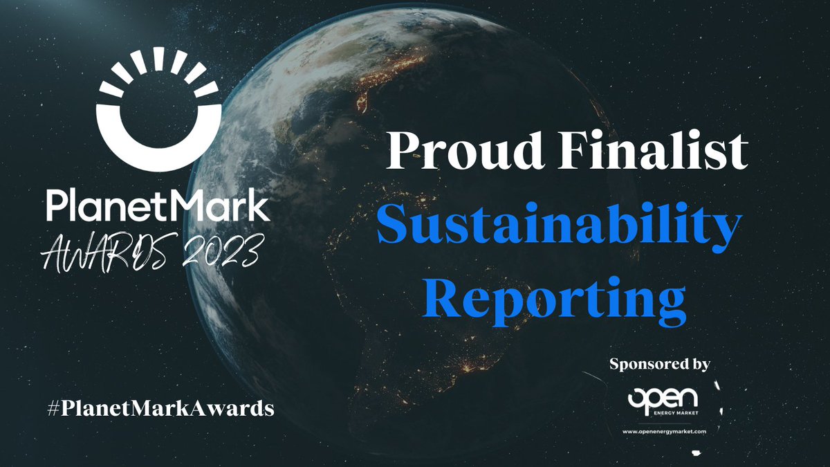 We're proud to be a finalist at the @ThePlanetMark 2023 Awards for Sustainability Reporting! Good luck for 2 November awards night to all the shortlisted organisations. #carbonreduction #impactreport #Sustainability #planetmark #bcorp
