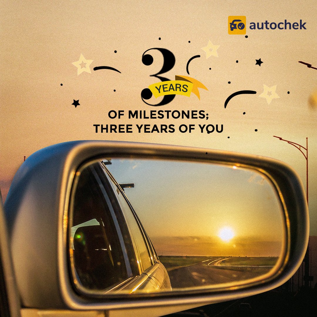 Over the past three years, we've accelerated car ownership, driven by our passion for providing a seamless experience to empower individuals to get behind the wheel of their dream vehicles across Africa.

#HappyAnniversary #Autochek #VehicleFinance #DrivingDreams #ThankYou