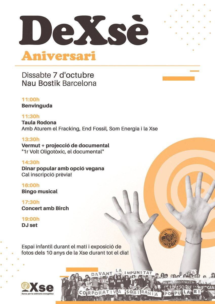 DeXsè Aniversari: Celebrem els 10 anys de la Xse via <a href="/xsecat/">Xarxa per la sobirania energètica (Xse)</a> dlvr.it/Sw2JxR
