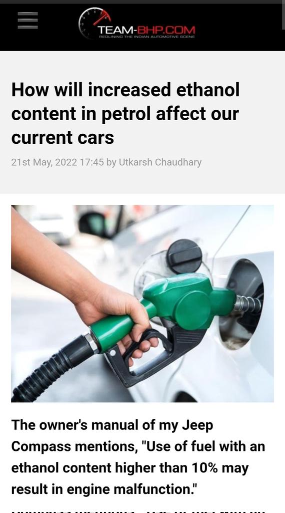 EpdfUPEast's tweet photo. @shankulmisra @cavikasdixit @nitin_gadkari @HardeepSPuri @BPCLimited @IndianOilcl @HPCL @hpcl_retail @BPCLRetail @PNGRB_ @OfficeOfNG @PetroleumMin @PMOIndia No long term vision
Many countries have rolled back Ethanol blending.
OMC are not blending Ethanol in proper order + ratio, all is done by mixing in pipeline &amp; product shown in virtual tanks.
Vehicles on road are not E10 ready. Internal parts are damaged.
EV battery pollution? https://t.co/kx4xHcO6Wd