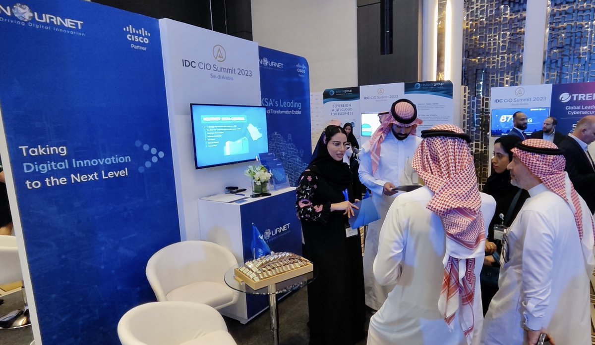 NourNetICT's tweet image. A fantastic first day at IDC #CIOSummit and we are pleased to be the Strategic Partner with Cisco at this outstanding event.
Visit our booth to discover more about how we are collaborating together in taking digital innovation to the next level!
#IDCSAUDICIO #digitaleconomy