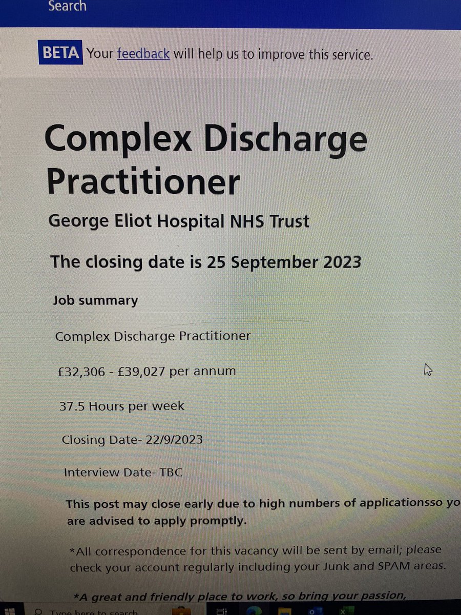 Exciting opportunity to join the complex discharge team. Please contact me for further info