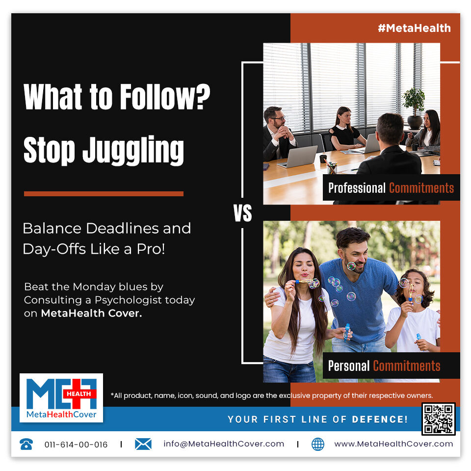 MetaHealthCover's tweet image. Juggling between work and quality time? Achieve the perfect blend of personal and professional commitments by practicing self-care. Don’t let deadlines steal your weekends spotlight.💼🌟

Visit: metahealthcover.com

#jugglinglife