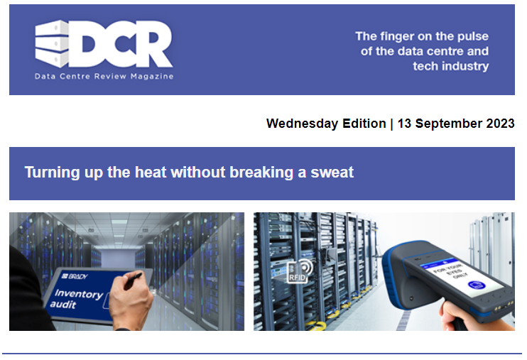 DCRmagazine's tweet photo. In today's newsletter, Mark Fenton (@Cadence) explores how #datacentre managers can run their facilities at hotter temperatures & how @BradyEMEA offers both on & off-metal #RFID & #NFC technology: https://t.co/N33tJ0s8ru
#CyrusOne #Schneider #CTS #ABB #Harting #Riello https://t.co/HwCLJkRGY2