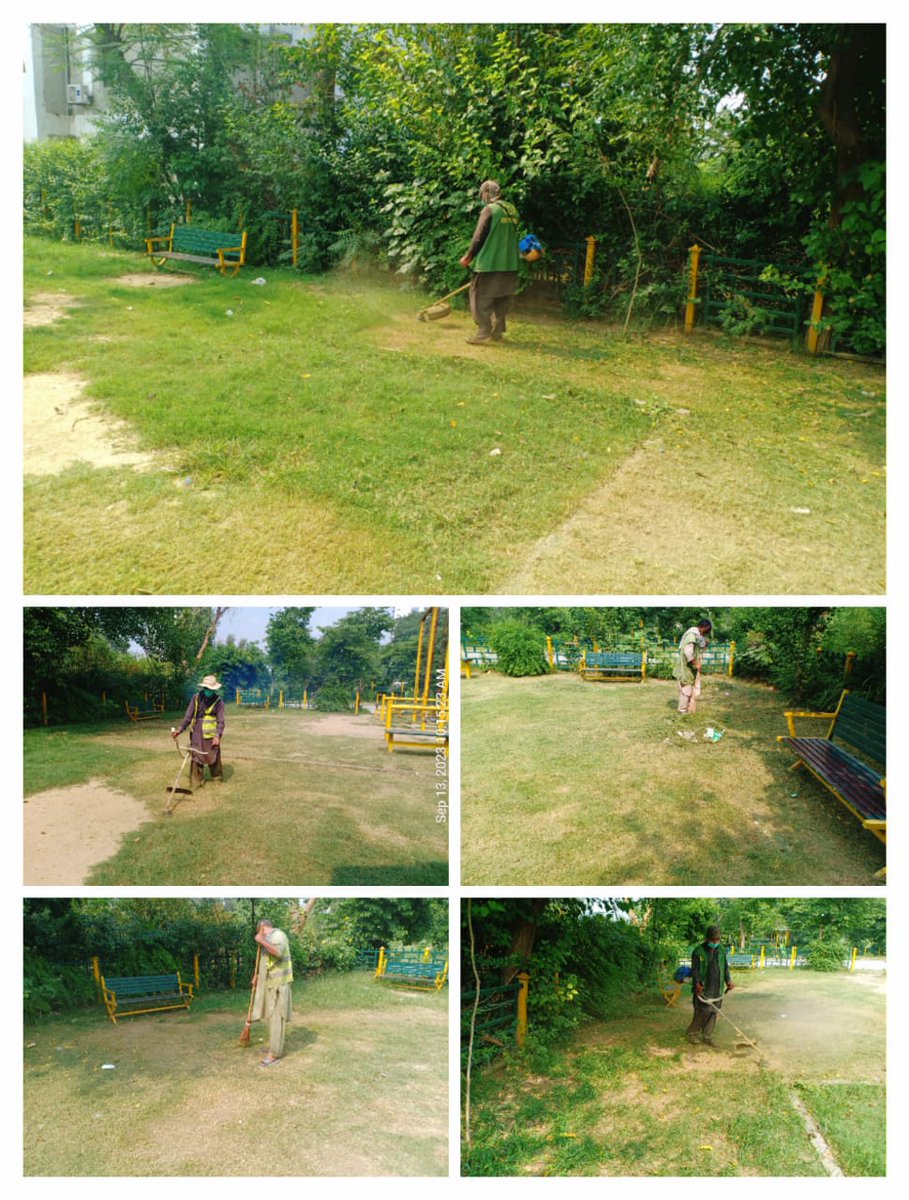 "JBush Cutter in action at G-9/2 Amam Bargha Park! 🌿 The dedicated labor force is hard at work🌳 #CDA #WorkInProgress #G92Park"
