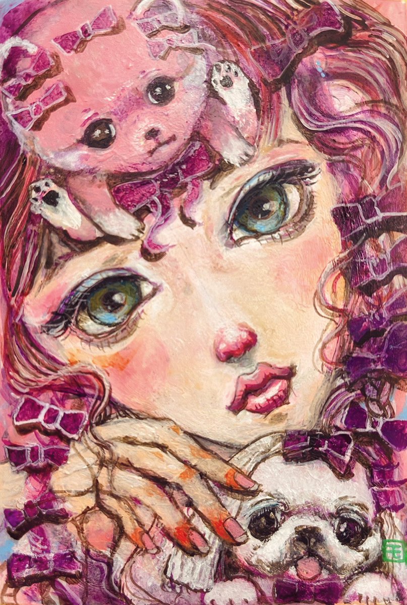 「人物と犬を描いてます。」|モリモト アツシのイラスト