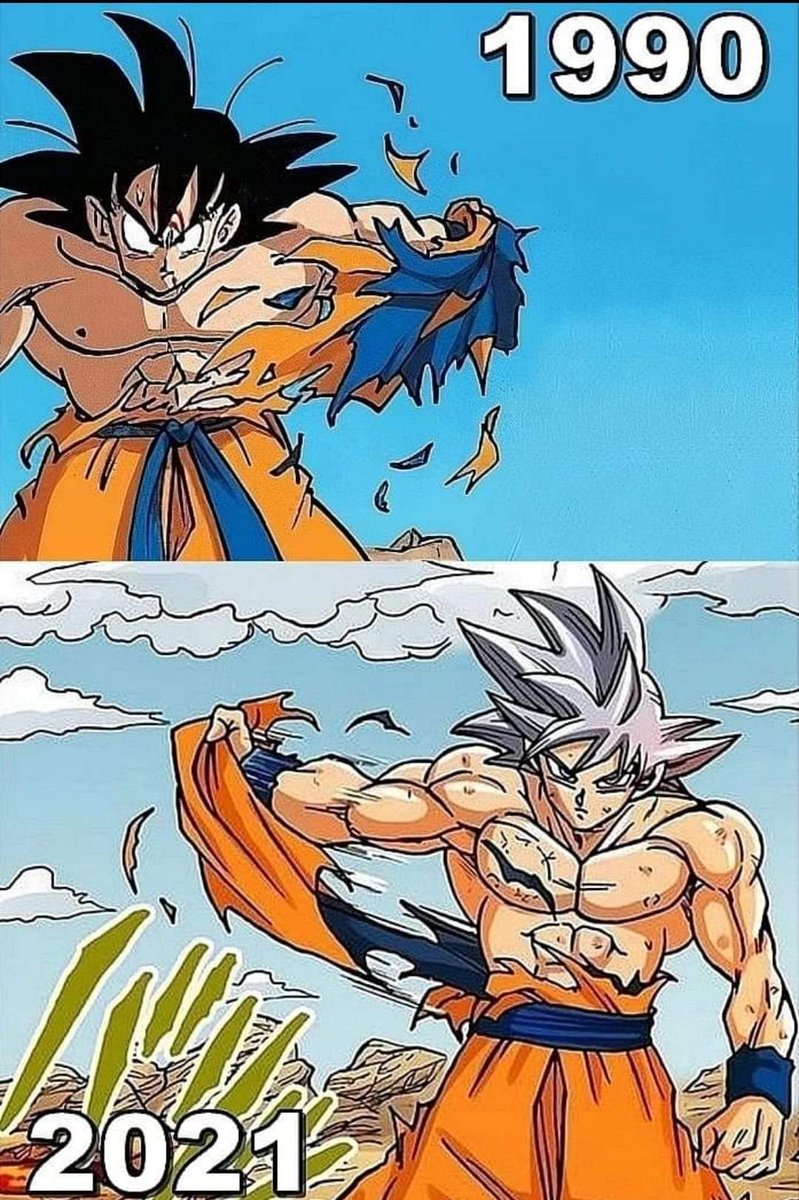 1990 - 2021 Goku tirando a camisa