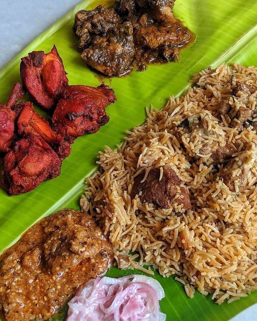StalinforINDIA's tweet photo. #Simple_Lunch
#Non_Veg_Meal 
#AnAgeOldFavour 

Mutton biriyani, chicken 65 and pepper chicken . https://t.co/qzPrxrzMTO