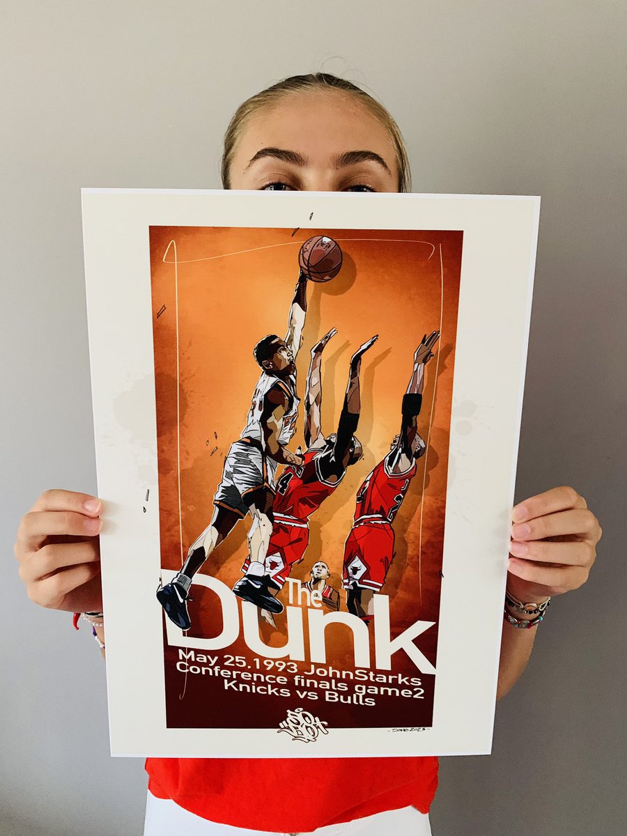 Nouvelle lithographie qui v faire plaisir aux fans des Knicks 🤩
#johnstarks #thedunk

Prix 40€ + fp