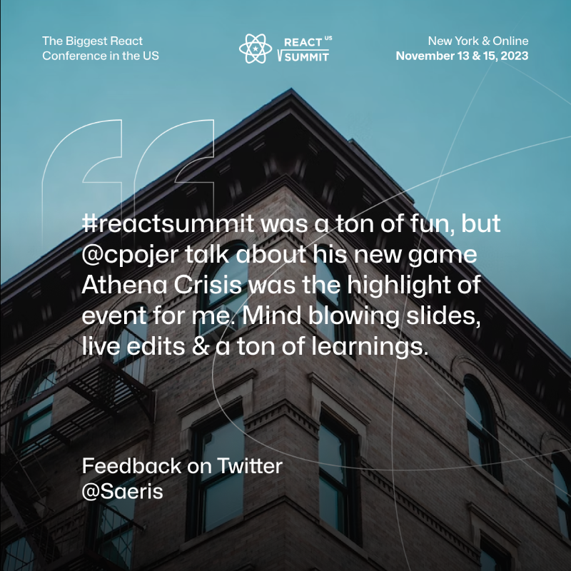 ReactSummit's tweet photo. Just 2 months left until the biggest React conf in the US! ����Discover the amazing perks:

🎤 60+ top #React speakers
🏛️ Spectacular planetarium venue
🚢 Picturesque ferry ride
🎉 Largest US party
🤝 Networking &amp; fun activities
🌐 Hybrid format

Don't miss out on #ReactSummitUS!
