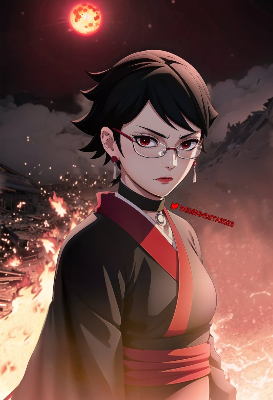 Teen Sarada Uchiha (fan art)