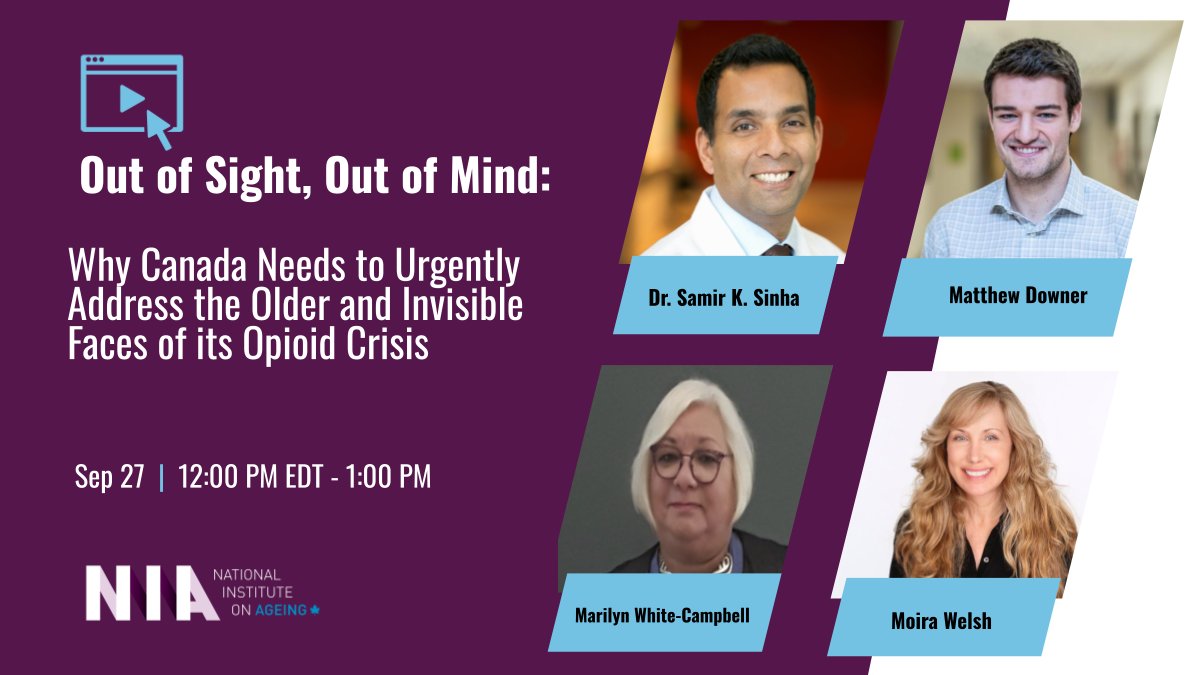 Join the NIA's webinar on Sept. 27, 12 pm ET, as lead authors <a href="/DrSamirSinha/">Samir Sinha</a> and Matthew Downer, alongside <a href="/MoiraWelsh/">Moira Welsh</a>, <a href="/TorontoStar/">Toronto Star</a> ; and Marilyn White-Campbell,<a href="/Baycrest/">Baycrest</a> discuss. Register today sinaihealth.zoom.us/webinar/regist…