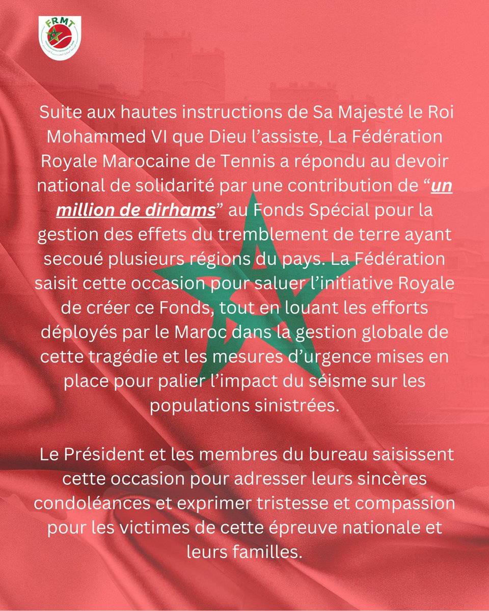 Fédération Royale Marocaine de Tennis (@frmtennis) / Posts / X