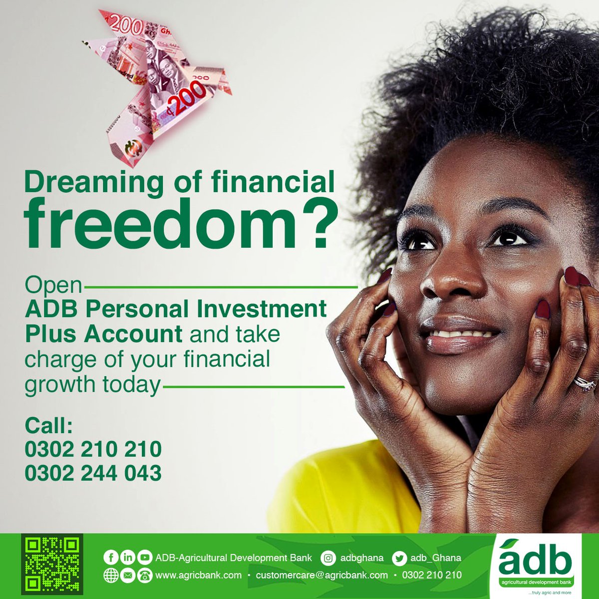 adb_Ghana's tweet image. Ready to take control of your future? Open a ADB Personal Investment Plus (PIP) account today and watch your money grow! 
ADB, the People&apos;s Bank 
ADB, ...truly agric and more