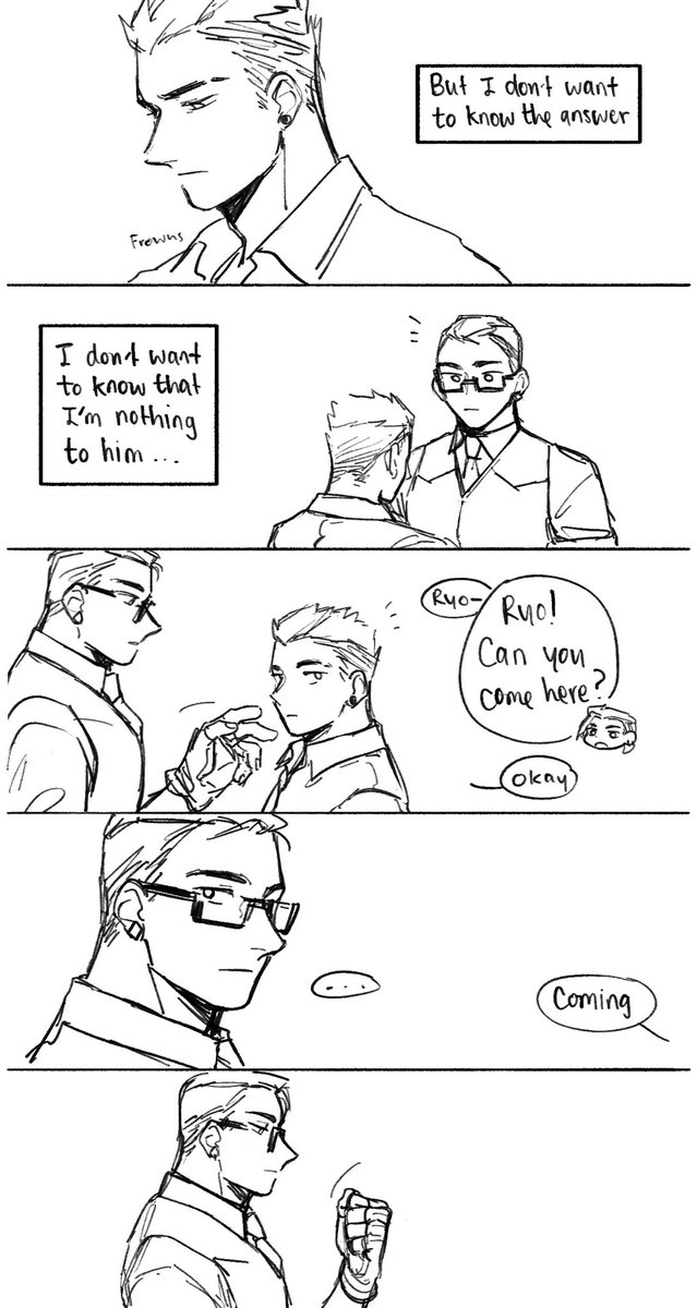 (Sketch) Aside from his family, Chamber was the one whom Yoru enjoyed being with. So, Yoru tried to understand and learn more about him. But it's so hard to know what's he thinking or feeling. He wanted to trust him…but somehow it's felt like he couldn't reach this guy.

#yomber 