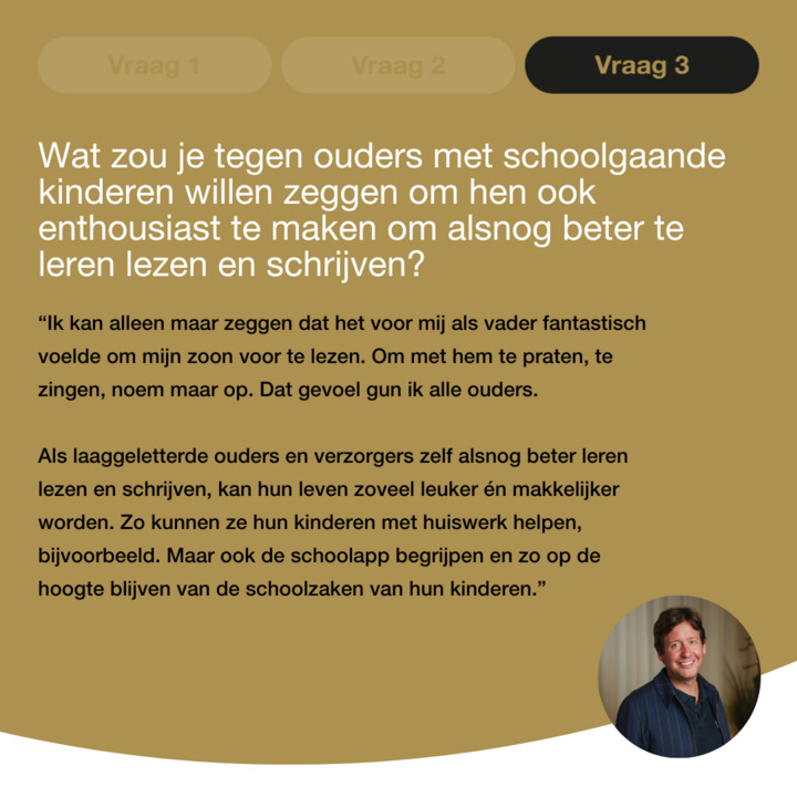 Steven Kazàn is nu een week onze ambassadeur! 🎉 De goochelaar heeft in de slider een boodschap voor jonge ouders die moeite hebben met lezen en schrijven.  📖✏️ Check Steven's verhaal hieronder of lees het hele interview hier 👉 lezenenschrijven.nl/wat-doen-wij/o… #Weekvanlezenenschrijven