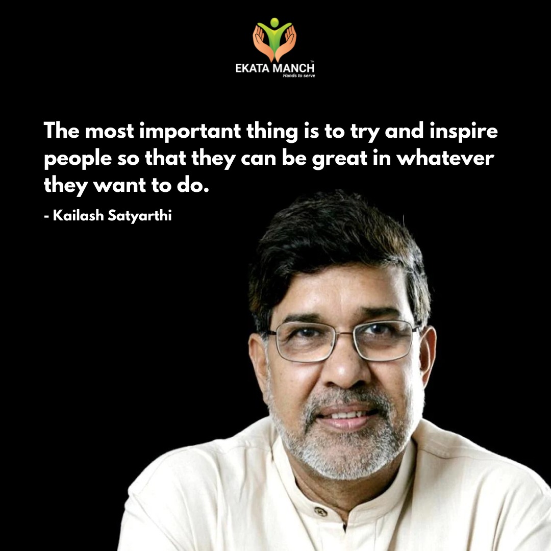 ekata_manch's tweet image. Sparking Greatness: The essence of success lies in inspiring others to achieve greatness in their pursuits!

#IgniteGreatness #InspireToExcel #UnleashPotential #KailashSatyarthi #Motivation #Success #Education