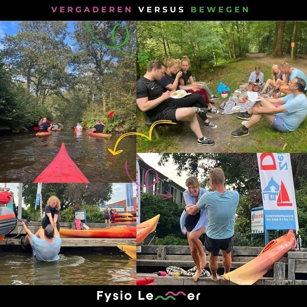 Active teammeetings. Stimulates mental and physical health, creativity, productivity and teamspirit. This time we went canoeing.