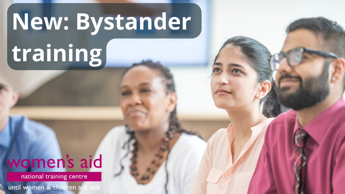 ❓ Have you ever wondered why people witness abuse in public places and don’t respond to help? Want to know how to do this safely?

✋ Learn how how to be an active bystander with our new training.

🙌🏿 Because everyone has a role to play in ending abuse.

womensaid.org.uk/new-bystander-…