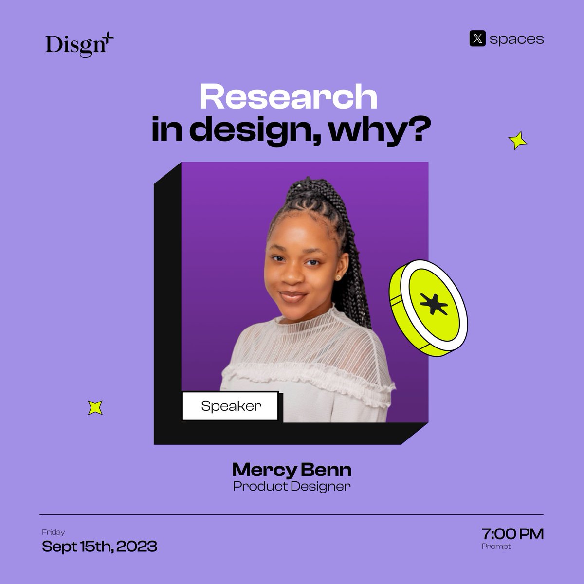 disgnplus's tweet photo. Join us in our Twitter space this Friday for an exclusive discussion on the significance of research in design. Learn why research is the key to creating meaningful and impactful designs with @mercee_

Don't miss out; it's going to be value-packed!

#disgnplus #twitterspace #ux https://t.co/kDf2fK0ILQ