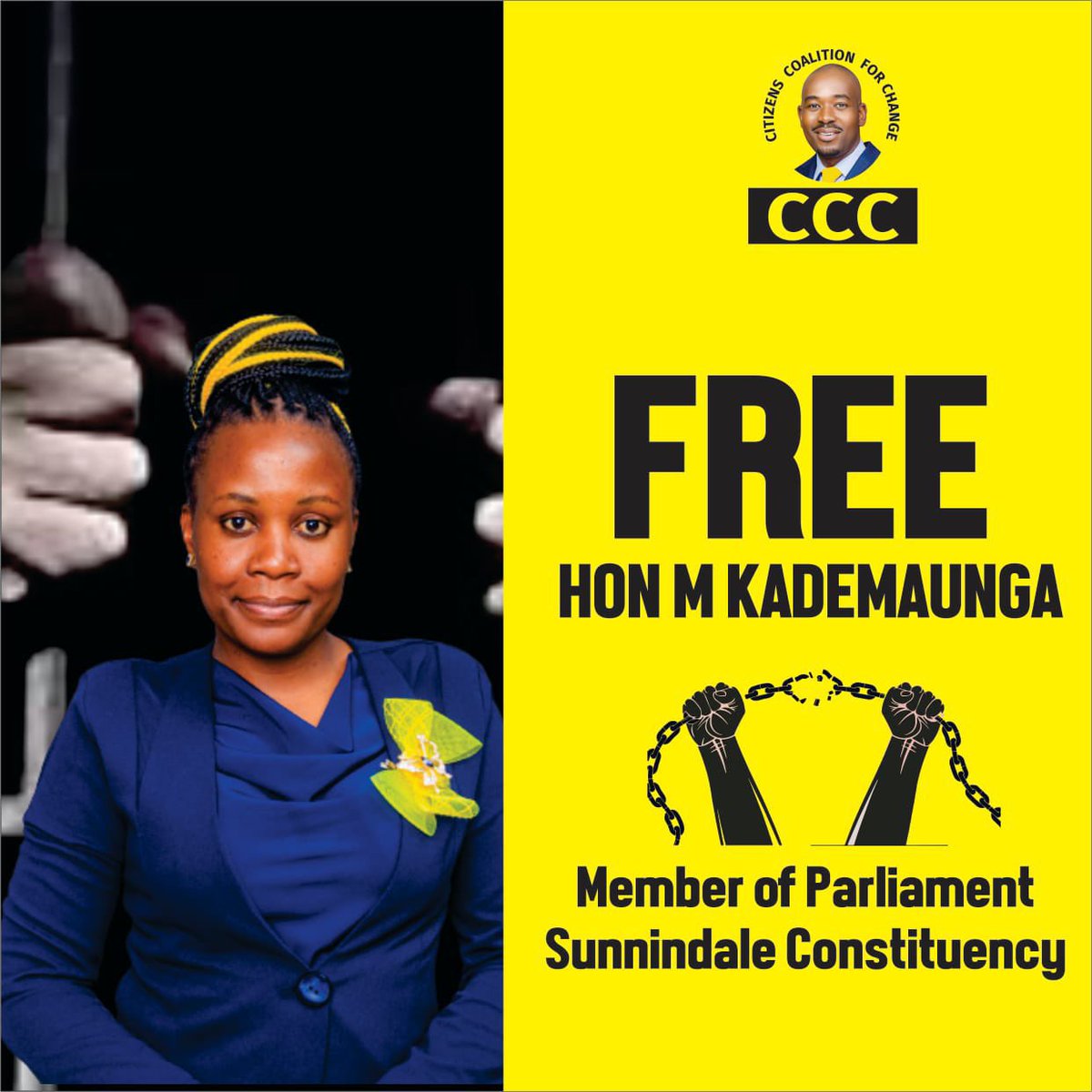 The police have dropped charges against CCC MP for Sunningdale Constituency Maureen Kademaunga. She was not supposed to be arrested in the place because the charges agajnst her were scurrilous and fabricated. The ZANU PF regime must stop persecuting opposition members.