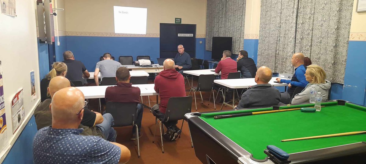 BandsForum2010's tweet photo. Last night Londonderry Bands Forum Co-Ordinator Stephen Porter, North West Cultural Partnership CEO Brian Dougherty and Omagh Outreach Worker Geoff Mosgrove facilitated an important and productive funding workshop at Omagh Cultural Hub. @OmaghHub22 https://t.co/145FrKNDmw