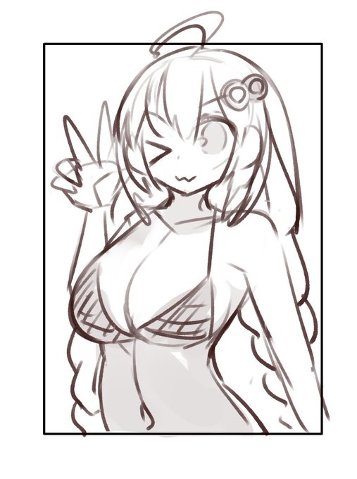 没ったあかりちゃんのラフ 