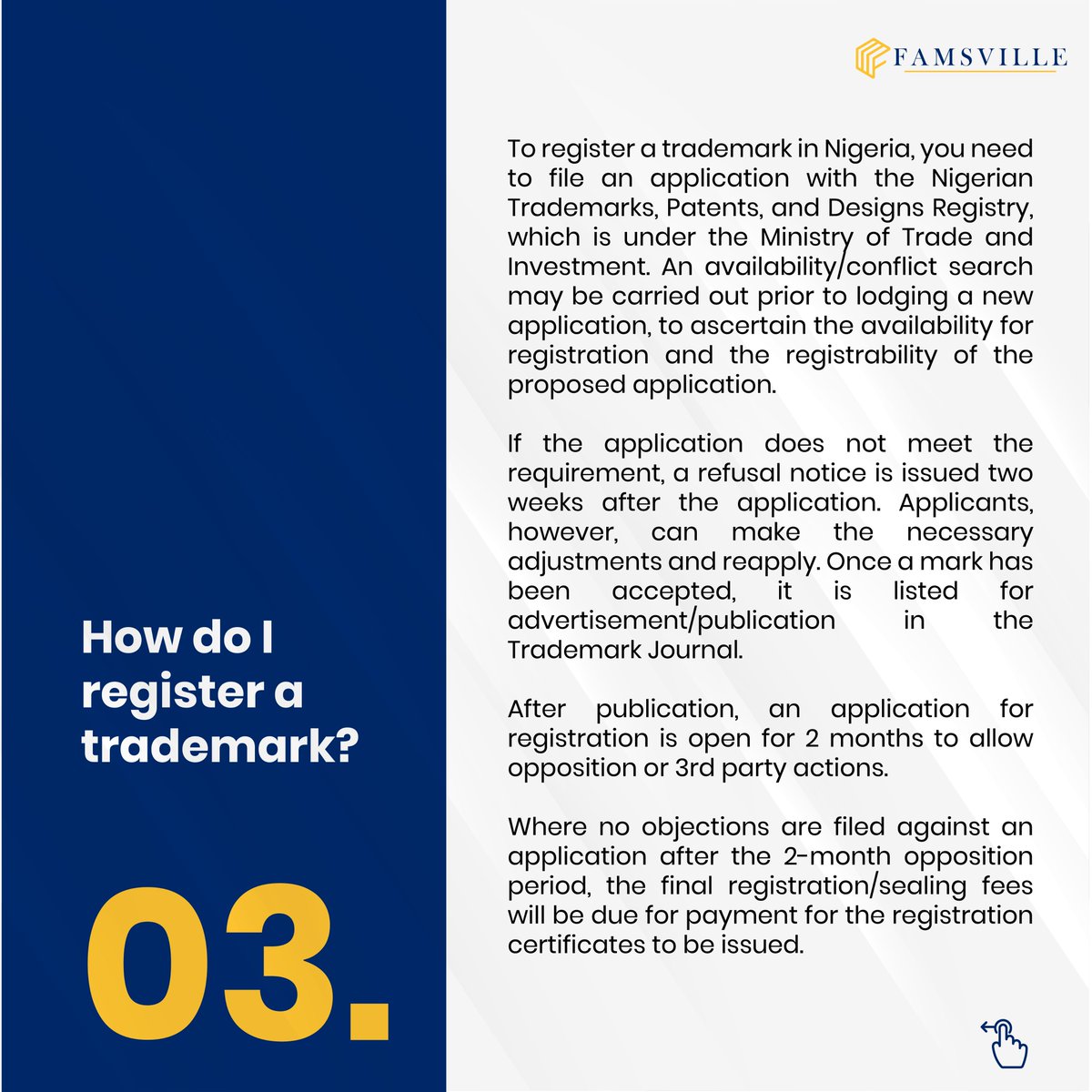 Trademark registration is a crucial legal process for both individuals and businesses.
In this week's IP Wednesday, we've addressed five commonly asked questions regarding trademark registration in Nigeria.

#TrademarkRegistration #IntellectualProperty #TrademarkProtection