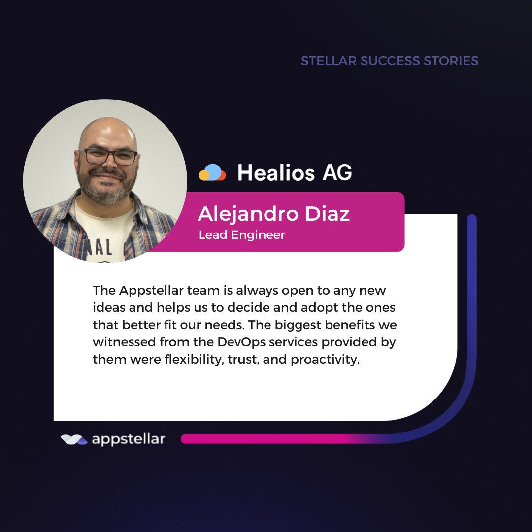 appstellar_io's tweet photo. We’re back with another #StellarSuccessStory! 🌟

Healios AG, a pioneering Medical Device Software Manufacturer, is dedicated to revolutionizing clinical research with patented Digital Biomarkers that set new standards.

🧵1/3

#SaMD #DevOps https://t.co/NMy26xg7Rr