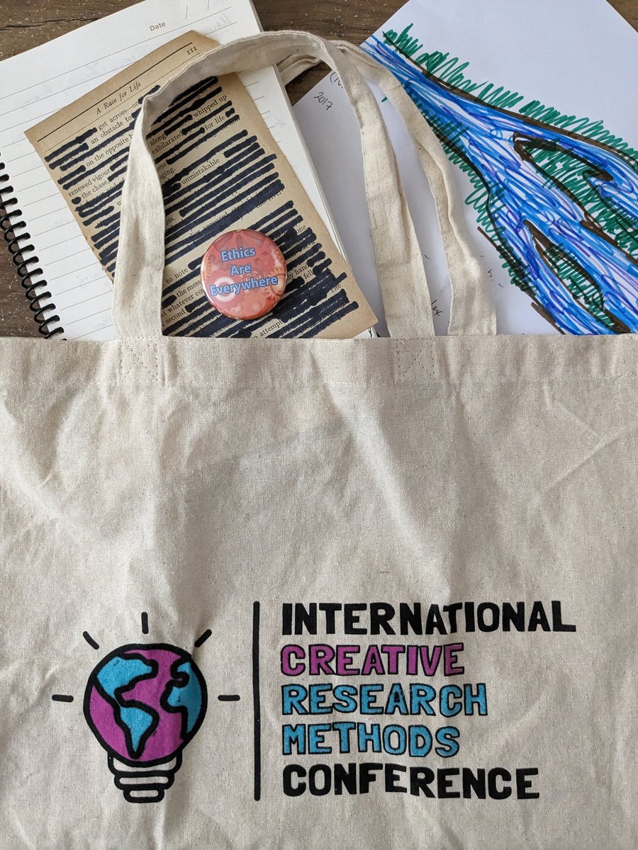loiszing's tweet photo. An inaugural creative methods conference #ICRMC initiated and beautifully (generously!) produced by @DrHelenKara was inspiring. It also yielded colourful and thought provoking ephemera to mull over the morning after. I'm grateful to Helen, all the presenters, and new colleagues! https://t.co/3MCUfeCEcn