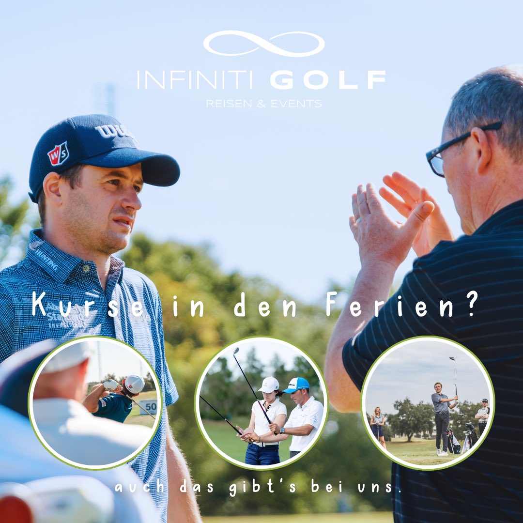 Möchtest Du einen Schnupper-Golfkurs in den Ferien belegen, Deine Schläge mit dem Driver verfeinern oder 18-Löcher mit dem PGA Pro spielen? Wir machen es möglich. Informationen dazu findest Du unter: infinitigolf.ch 

#infinitigolf #golfreisen #golfferien