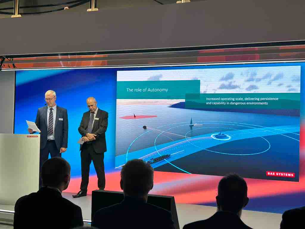 BAES_Maritime's tweet photo. #DSEI23 has seen the launch of Nautomate, a new intelligent autonomous control system that can be fitted to surface & sub-surface vessels, making them autonomous. Autonomy is key to generating increased operating scale, persistence & capability.
#InvisibleCrew #FutureBattlespace https://t.co/qOgNfr0oUR