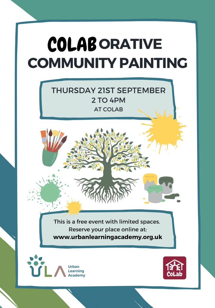 Come and join us for this free creative opportunity on Thursday 21 September. Book your place here bit.ly/45QsGB9 #urbanlearningacademy #exeter #learning