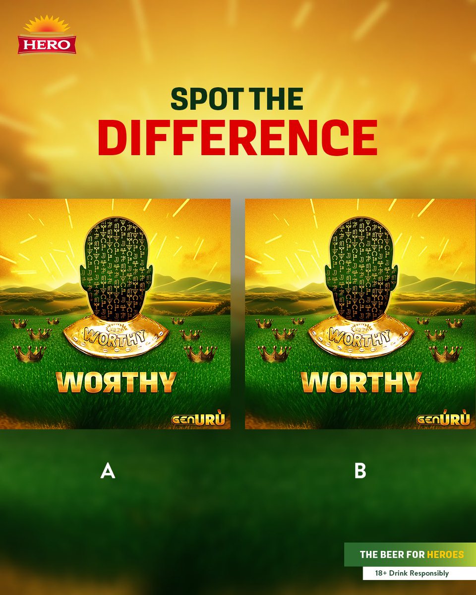 Spot four differences between the #WorthyAlbum covers 😁

We’ll be recognizing correct answers 🎉

Don’t forget to keep  streaming the WORTHY Album, Link on our bio

#HeroLager #UruDia