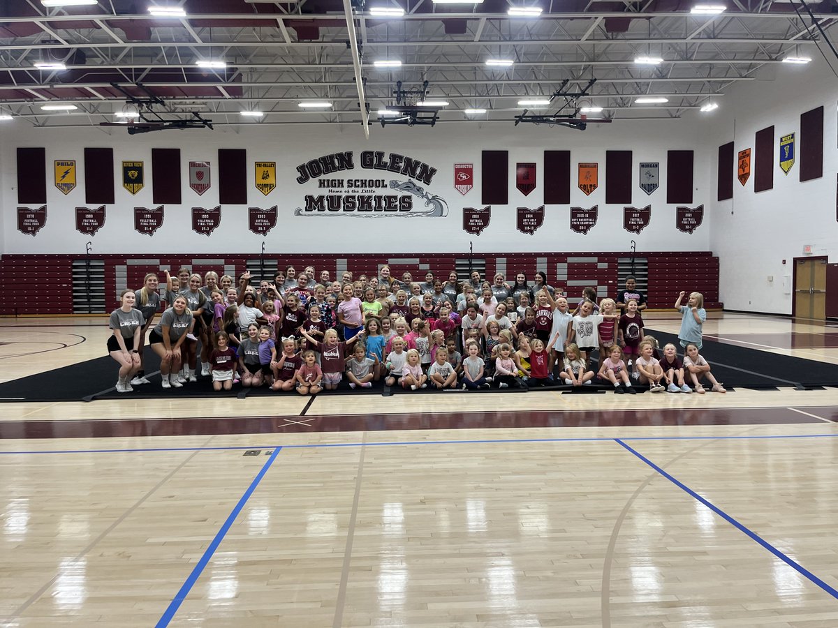 Lots of Muskie Spirit at the JGHS Cheer clinic.