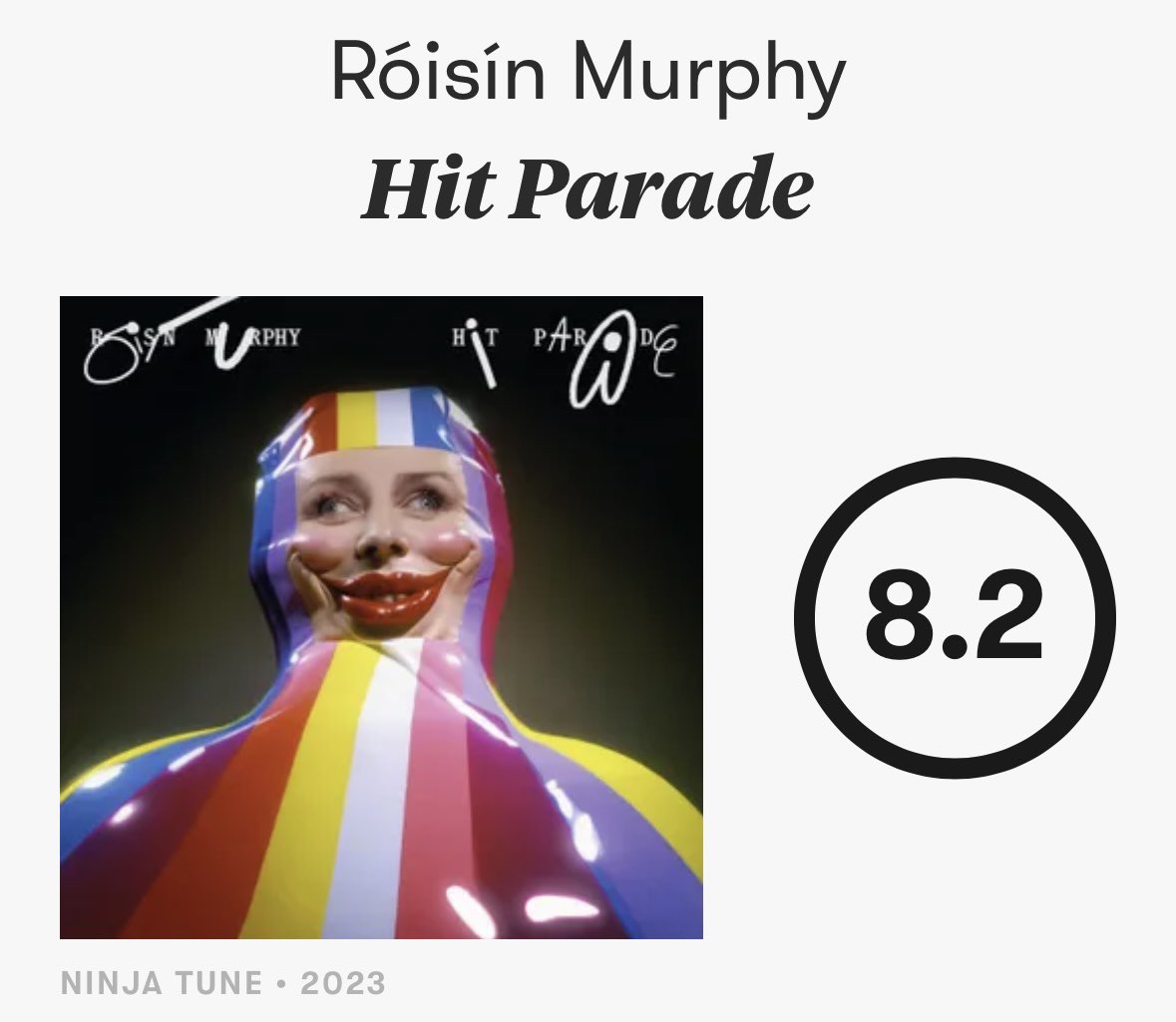 roisinmurphy's tweet photo. Thanks Pitchfork - “The truth is that Hit Parade is the best record of Murphy’s career” https://t.co/UStgcrBv5O