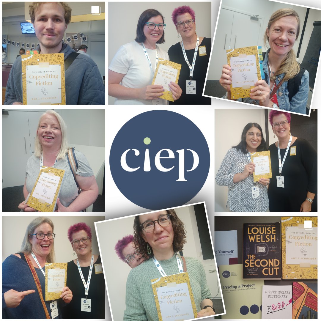 I loved the CIEP conference in Glasgow! And perfect timing for a fresh collage, featuring the lovely @sangeeta_editor, @ElyseLyon1, @manda_editor, @editegrity, Catriona Turner, and @PRidgers87. #CIEP2023 #ChicagoGuideToCEFiction @UChicagoPress