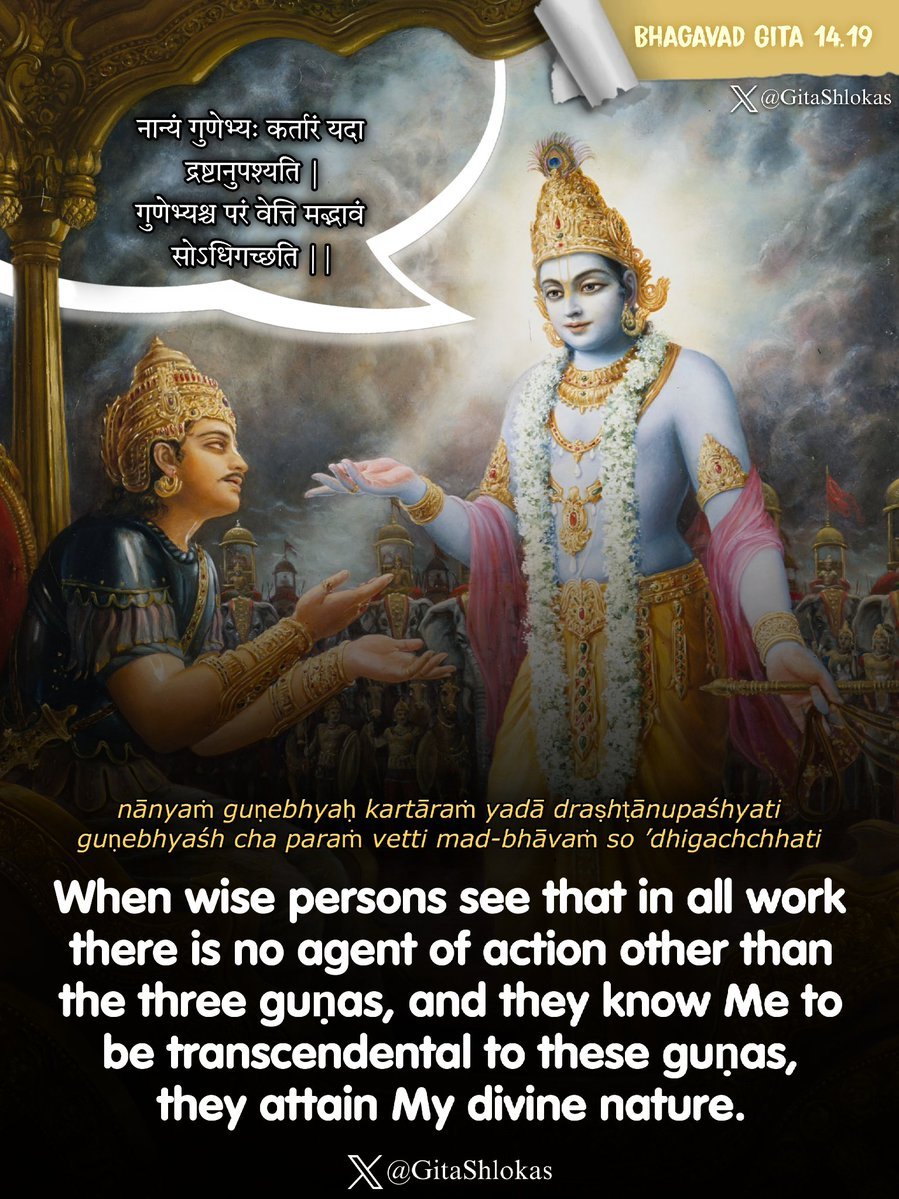 Bhagavad Gita 14.19 ❤️