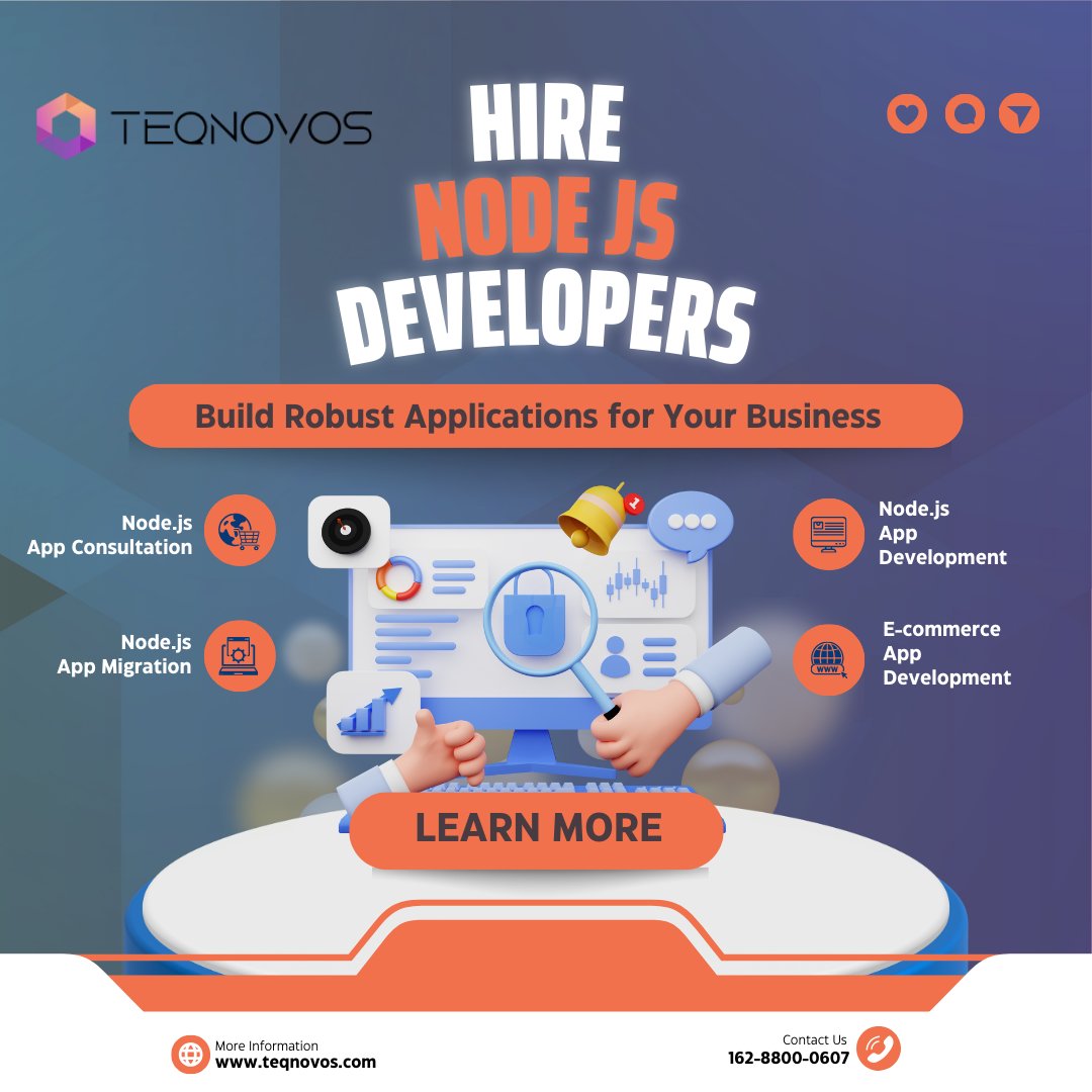 AnkuJane95's tweet image. #Teqnovos is your one-stop destination for all Node.js development services. Our #Nodejsexperts develop server-side logic for apps built with #Angular, #Reactjs, #Nextjs, etc. teqnovos.com/hire-node-js-d…
