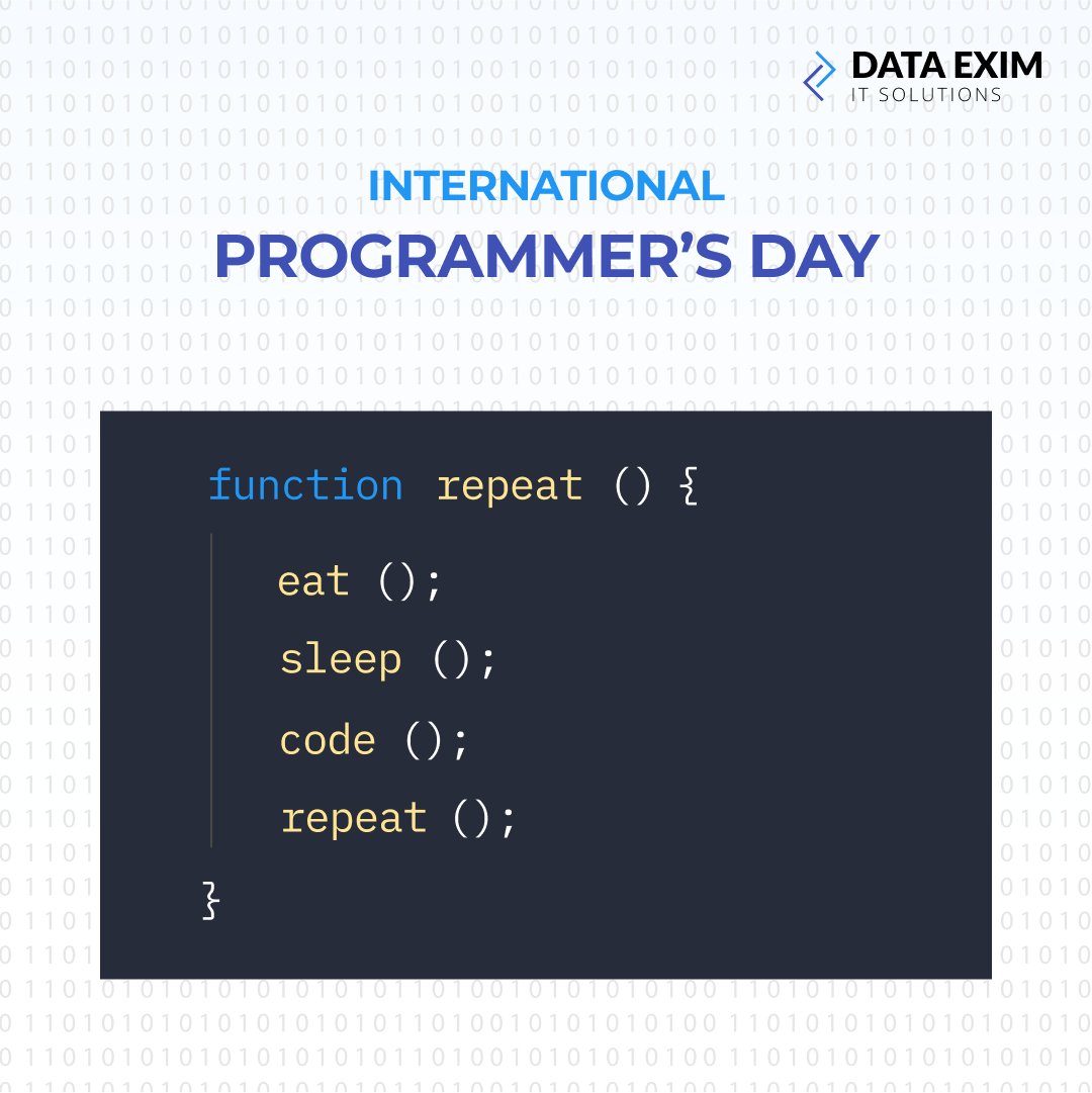Happy Programmer's Day to all the brilliant minds at #DataEximIT! Your dedication, innovation, and passion for coding continue to drive our success. May your programming prowess powers our progress. Keep coding and making technology magic happen!