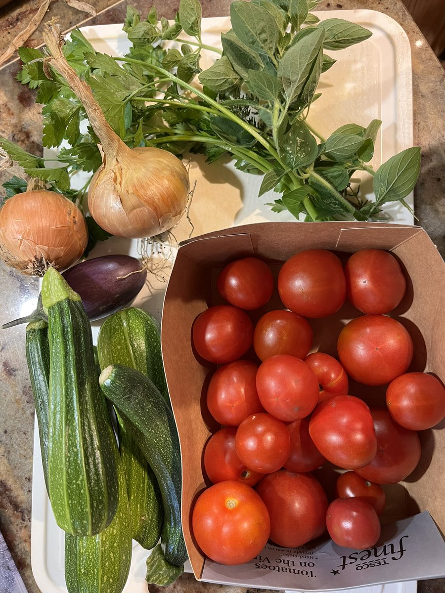 Ambition for my gardening year was to grow my own ratatouille. I think this is as near as I’ll get… #GardeningTwitter @helentalaga @DebraBtint